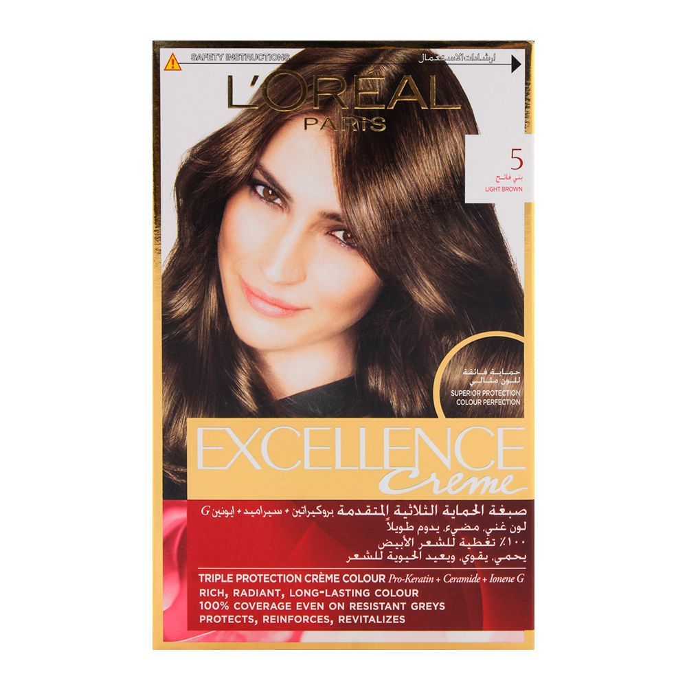 L'Oreal Paris Excellence Creme Hair Colour #5 Light Brown