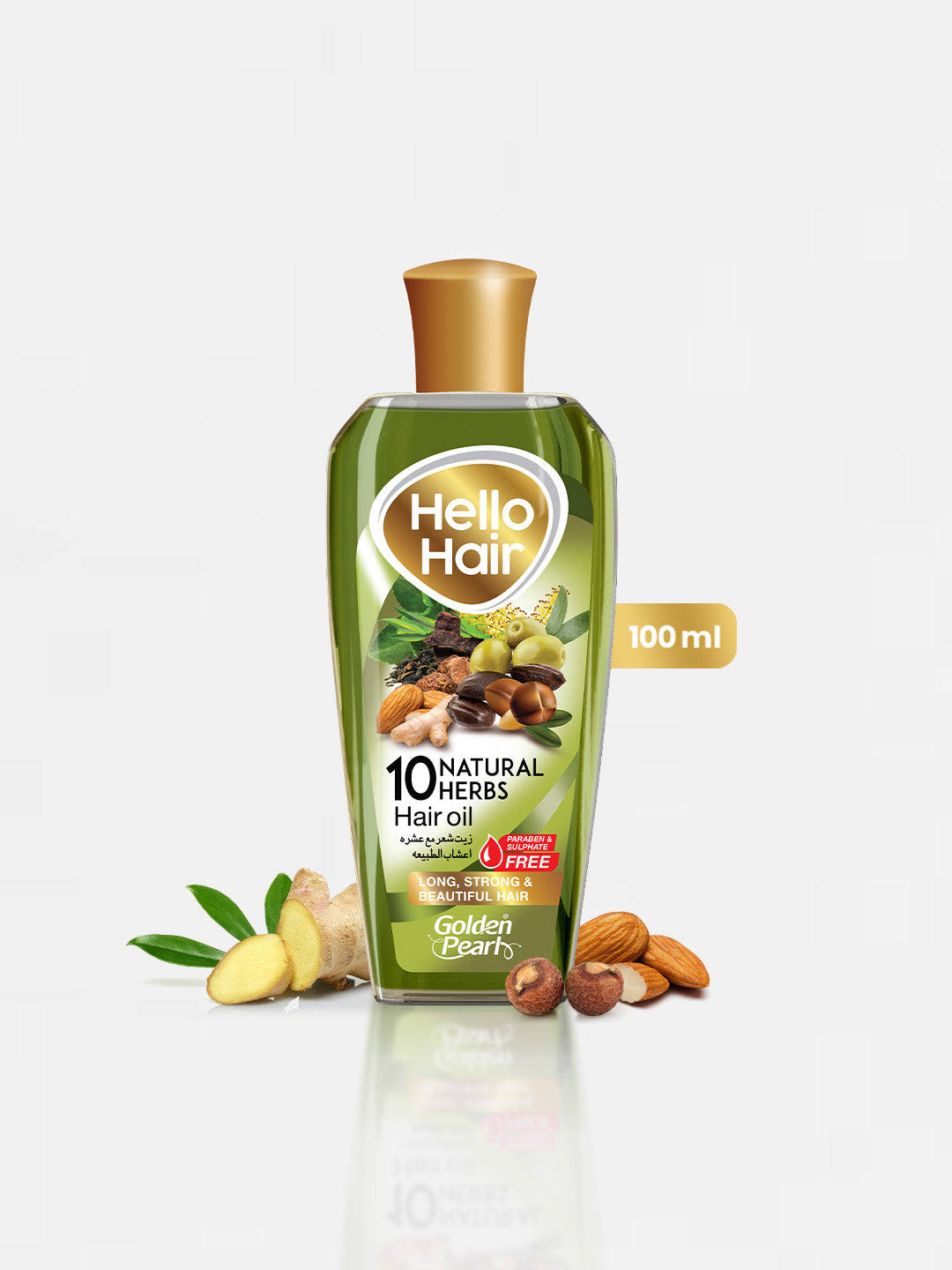 Golden Pearl Hello Hair 10 Natural Herbal Hair Oil - 100ml