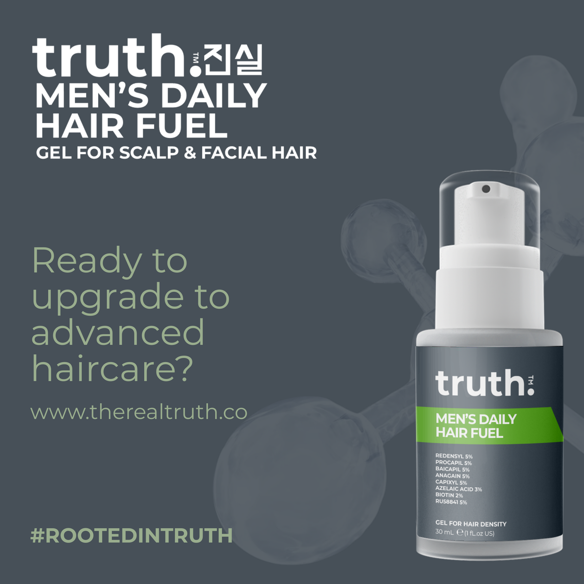 Truth Men's Daily Hair Fuel Gel For Hair Density - 30ml