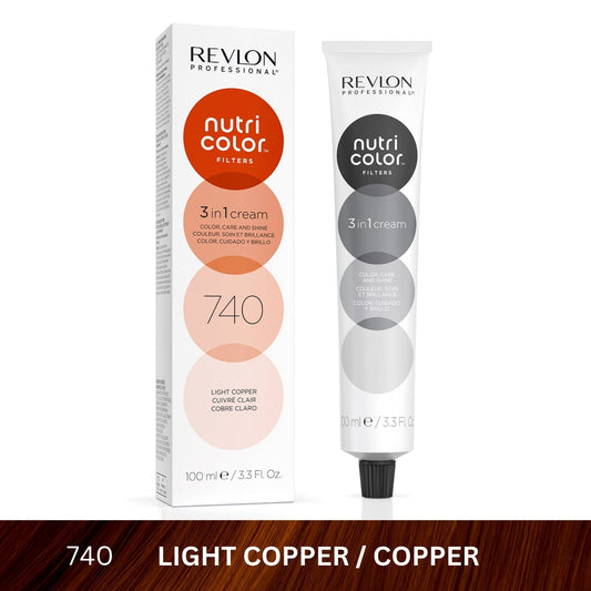 Revlon Professional Nutri Color™ Filters 3-In-1 Hair Color - Light Copper 740 - 100ml