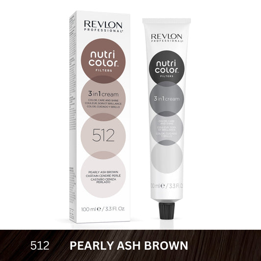 Revlon Professional Nutri Color™ Filters 3-In-1 Hair Color - Pearly Ash Brown 512 - 100ml