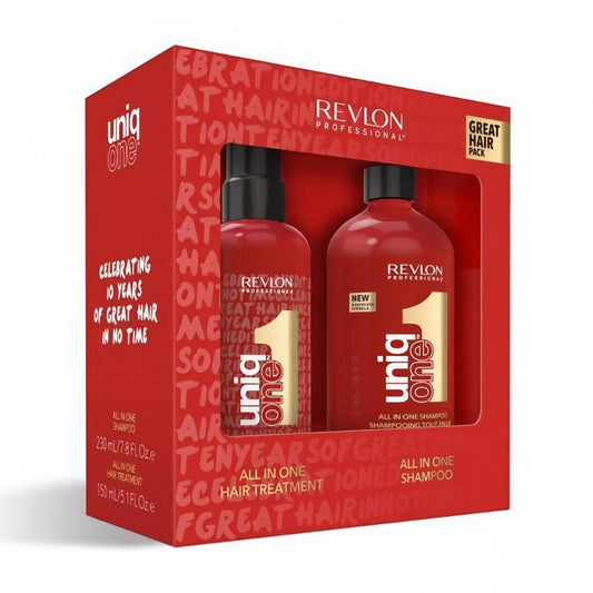 Revlon Professional UniqONE™ DUO-PACK All-in-One Leave-In Hair Treatment Classic Fragrance 150ml + Shampoo 230ml