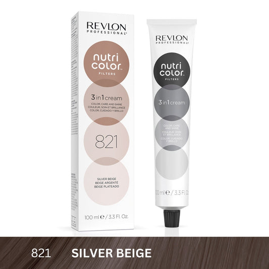 Revlon Professional Nutri Color™ Filters 3-In-1 Hair Color - Silver Beige 821 - 100ml
