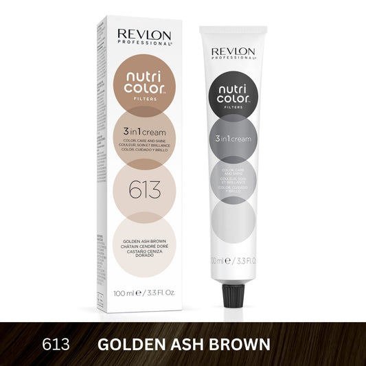Revlon Professional Nutri Color™ Filters 3-In-1 Hair Color - Golden Ash Brown 613 - 100ml