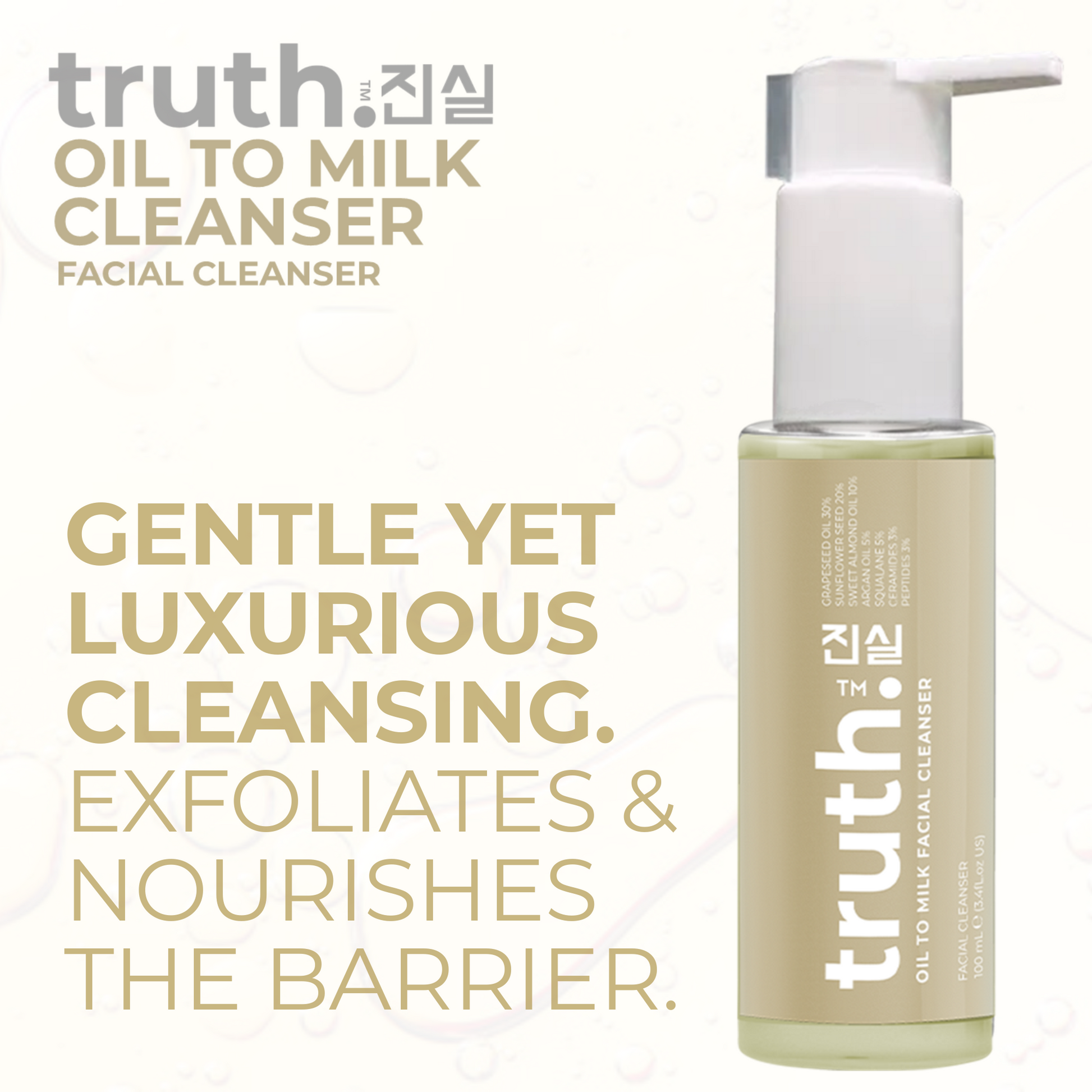Truth Oil To Milk Facial Cleanser - 100ml