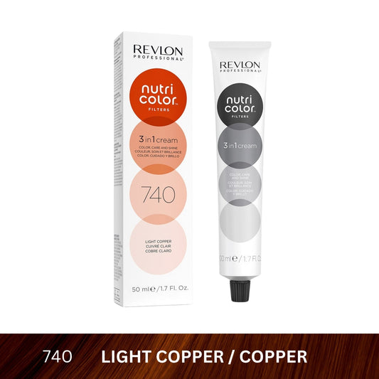 Revlon Professional Nutri Color™ Filters 3-In-1 Hair Color - Light Copper 740 - 50ml