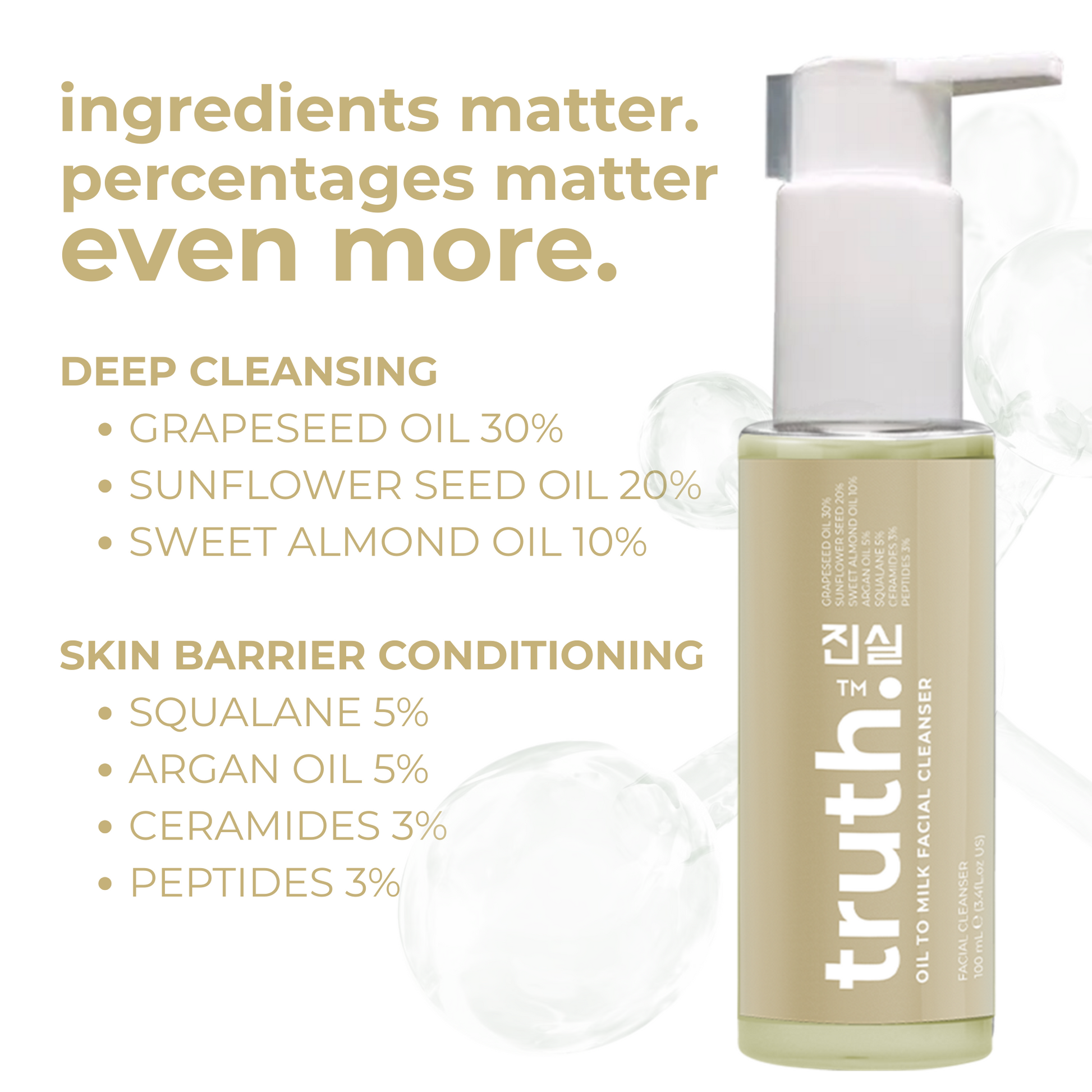 Truth Oil To Milk Facial Cleanser - 100ml