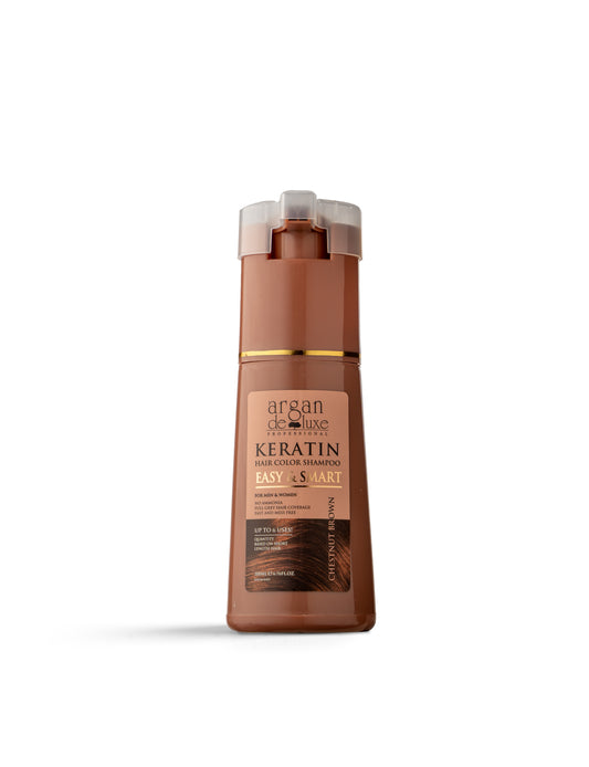 Argan Deluxe Hair Color Shampoo Chestnut Brown - 200ml