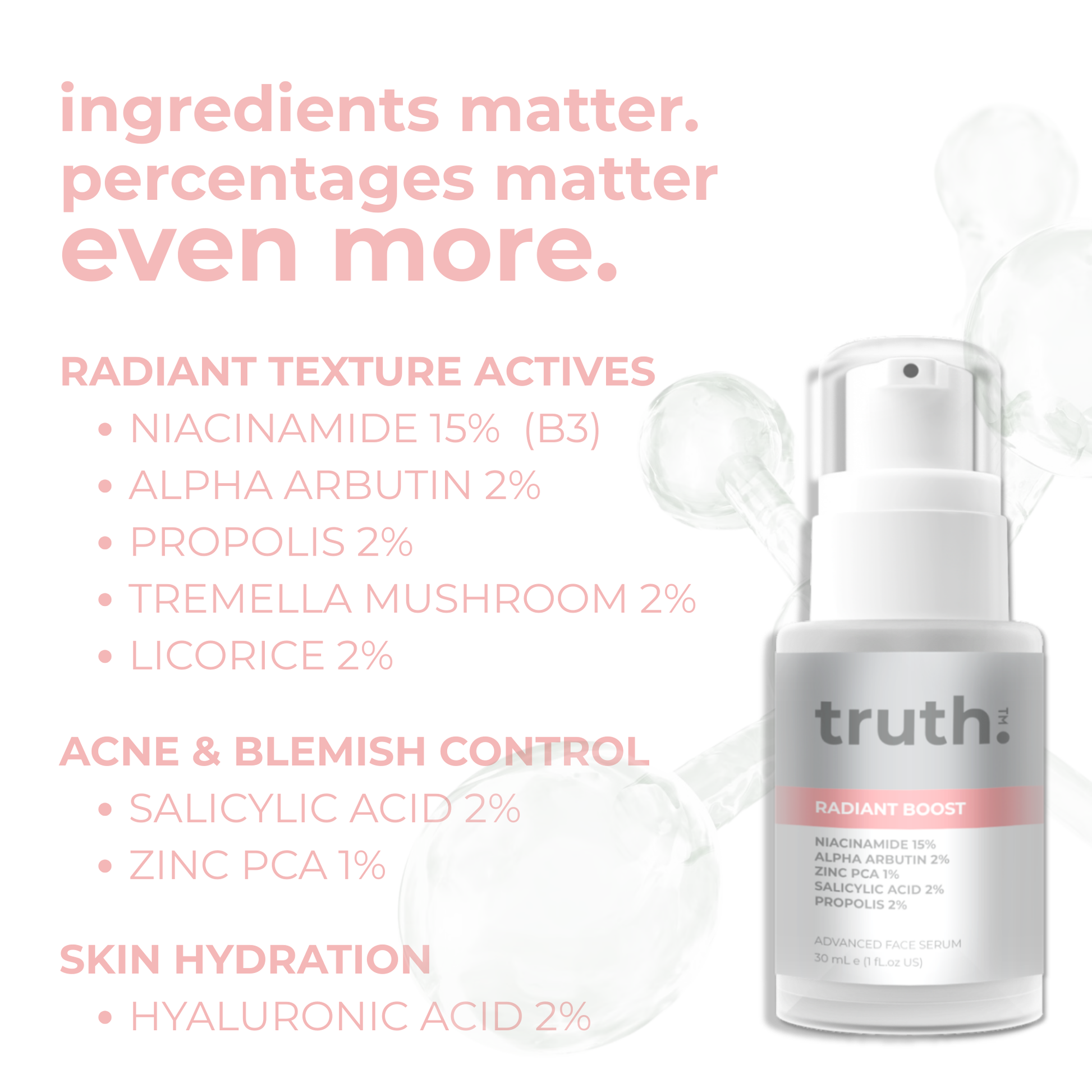 Truth Radiant Boost Advanced Face Serum - 30ml