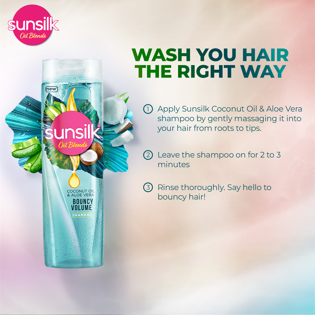 Sunsilk Coconut Oil & Aloe Shampoo 380ml