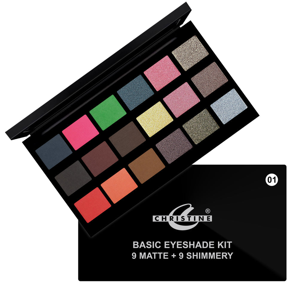 Christine Basic Eyeshade Kit 9 Matte + 9 Shimmery - 01