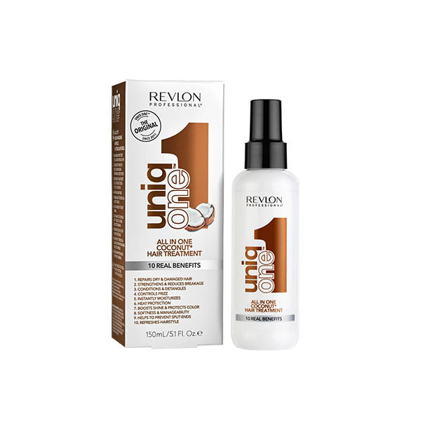 Revlon Professional UniqONE™ Repair Hair Spray Leave-In Treatment - 150ml - "All-in-One" 10 Benefits Hair Serum - Coconut Fragrance
