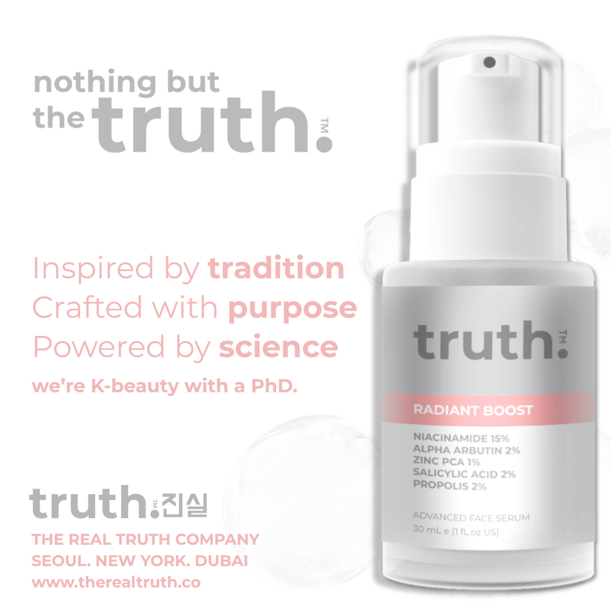 Truth Radiant Boost Advanced Face Serum - 30ml