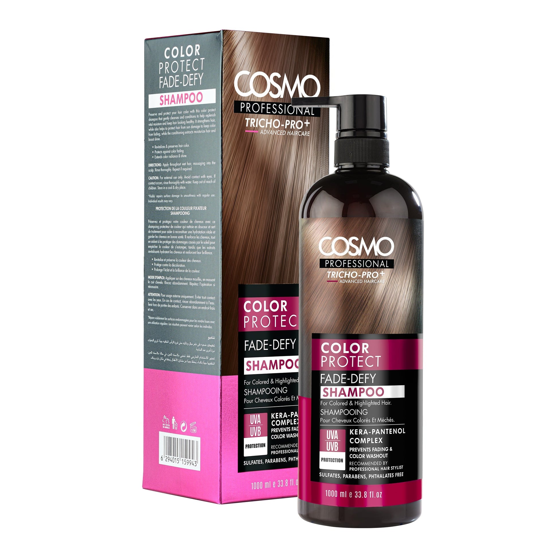Cosmo Professional Color Protect Fade Defy Shampoo - 1000ml