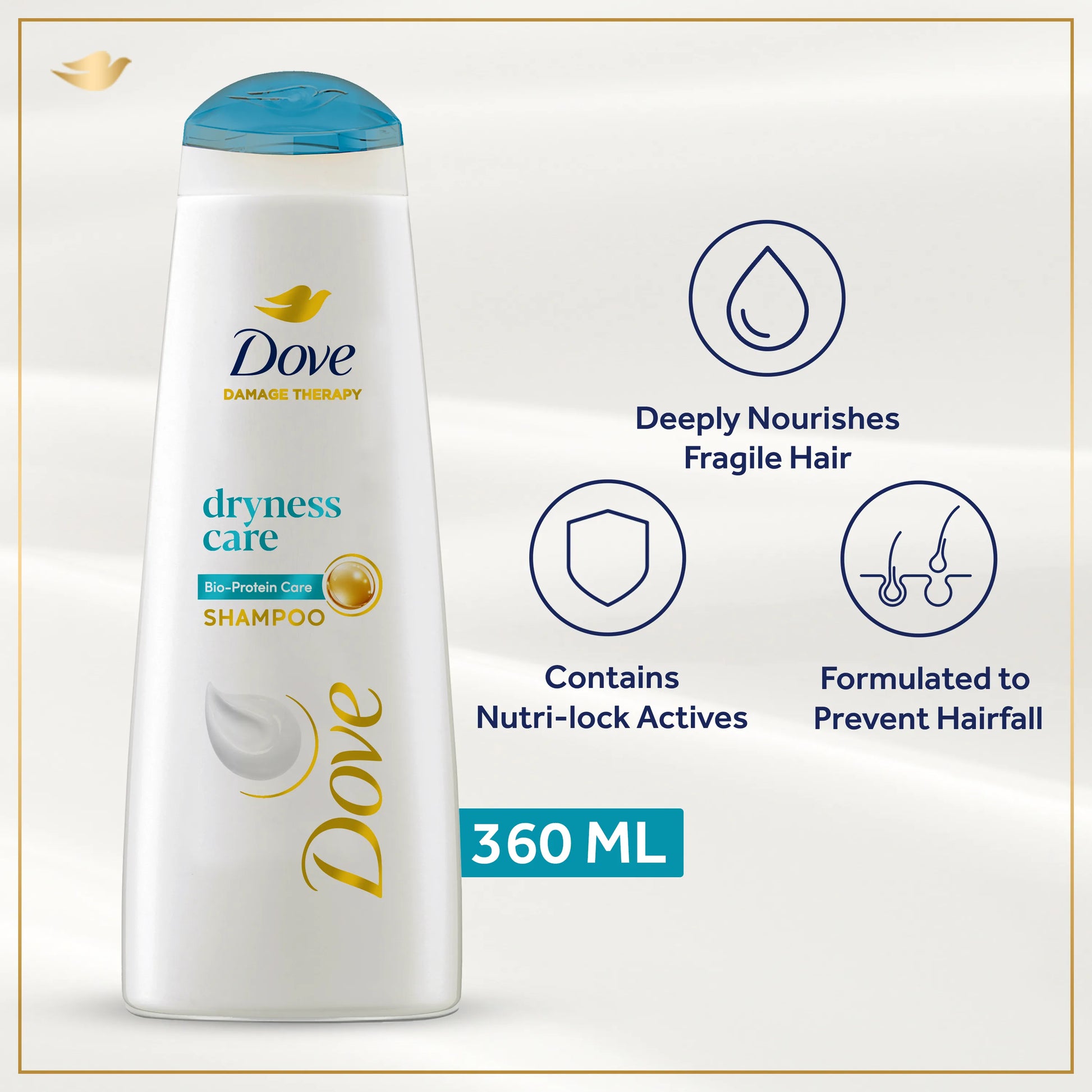 Dove Dryness Care Shampoo - 360 ml