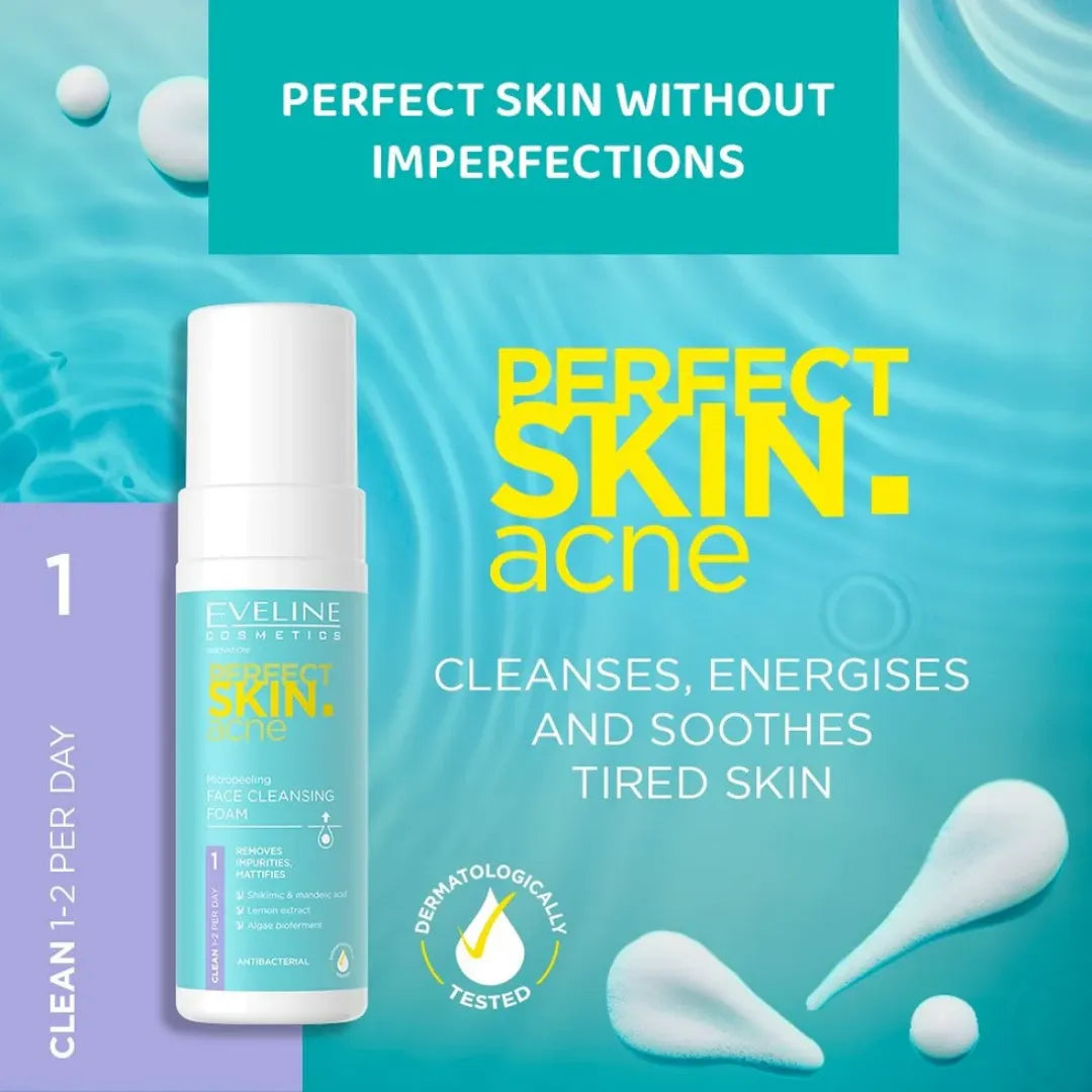Eveline Perfect Skin Acne Face Cleansing Foam