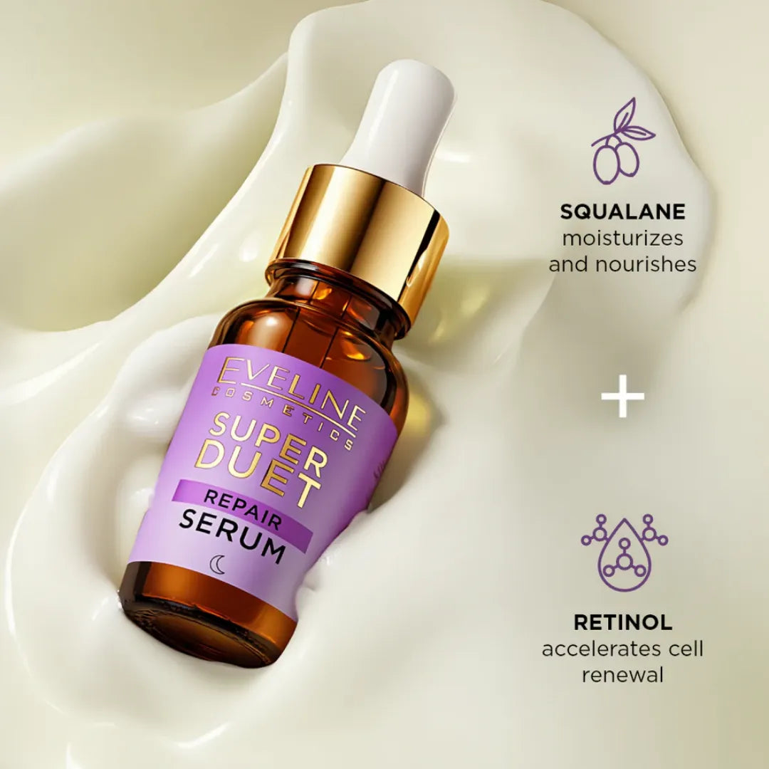 Eveline Super Duet 2% Retinol & Squalane Repair Serum - 18ml