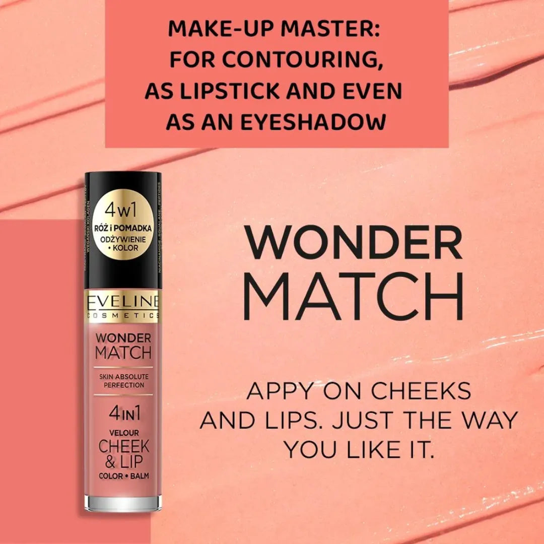 Eveline Wonder Match 4in1 Cheek & Lip Color Balm - 05