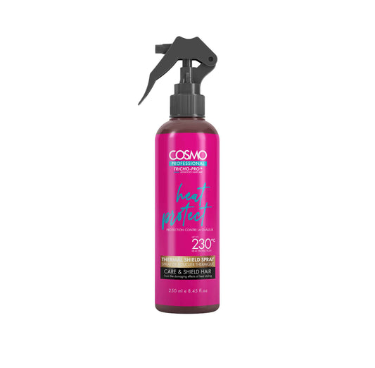 Cosmo Professional Heat Protect Thermal Shield Spray Care & Shields Hair - 250ml