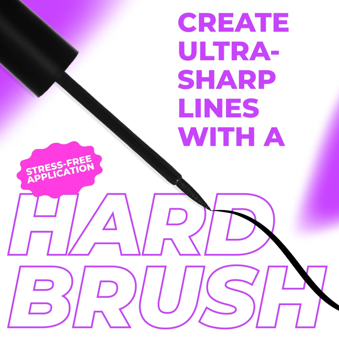 LAMEL Liquid Long-Lasting Eyeliner With Hard Brush 402 Graphite Black