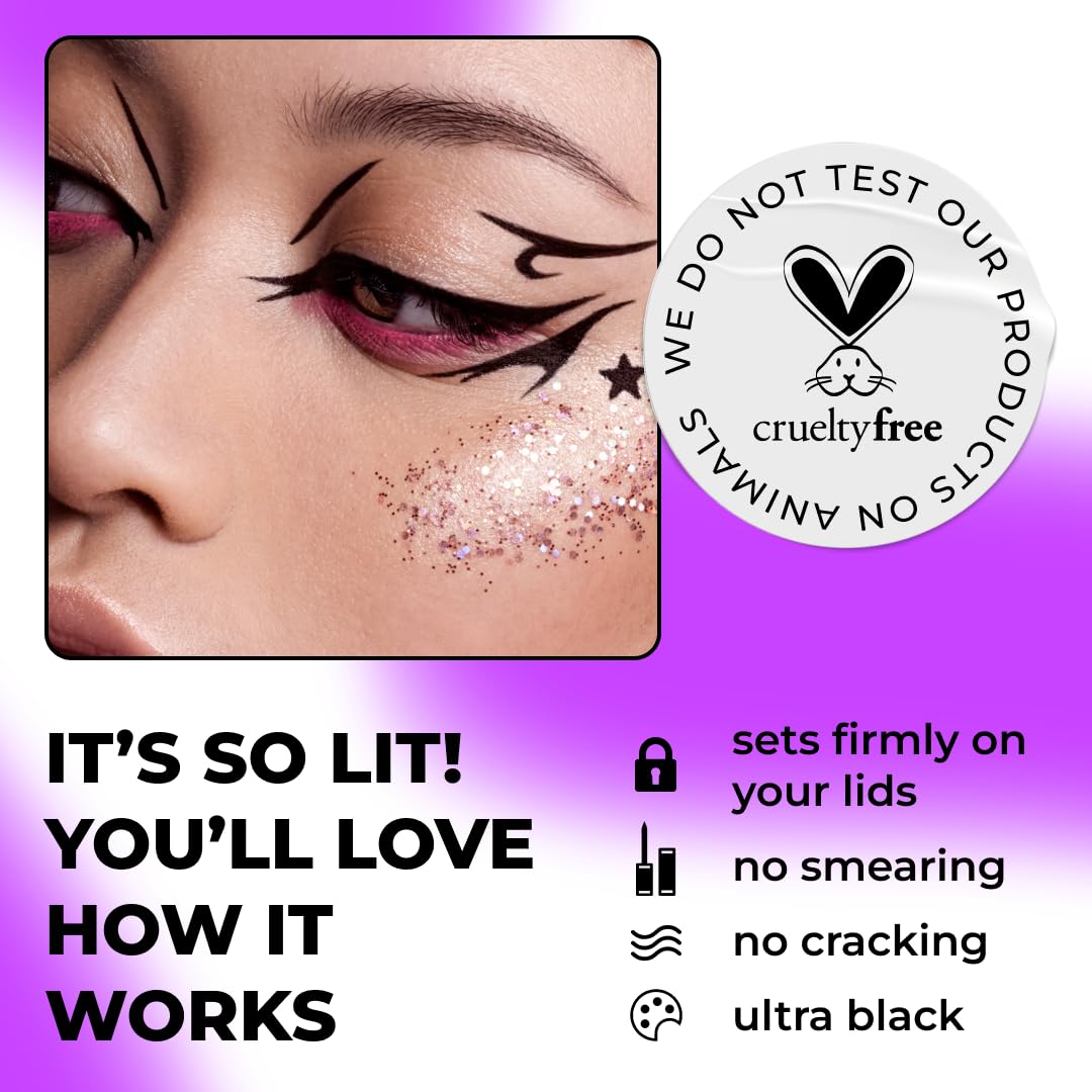 LAMEL Liquid Long-Lasting Eyeliner With Hard Brush 402 Graphite Black