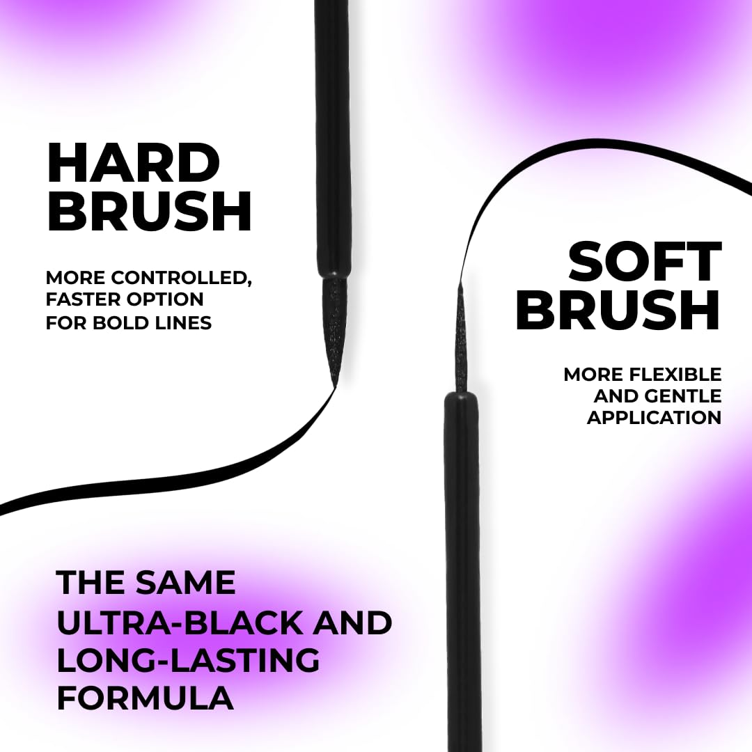 LAMEL Liquid Long-Lasting Eyeliner With Hard Brush 402 Graphite Black