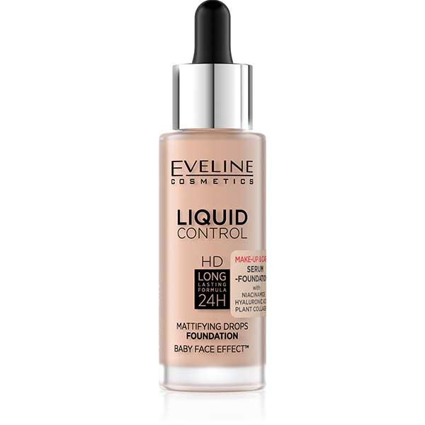 Eveline Liquid Control Foundation With Niacinamide - 03 Ivory Beige