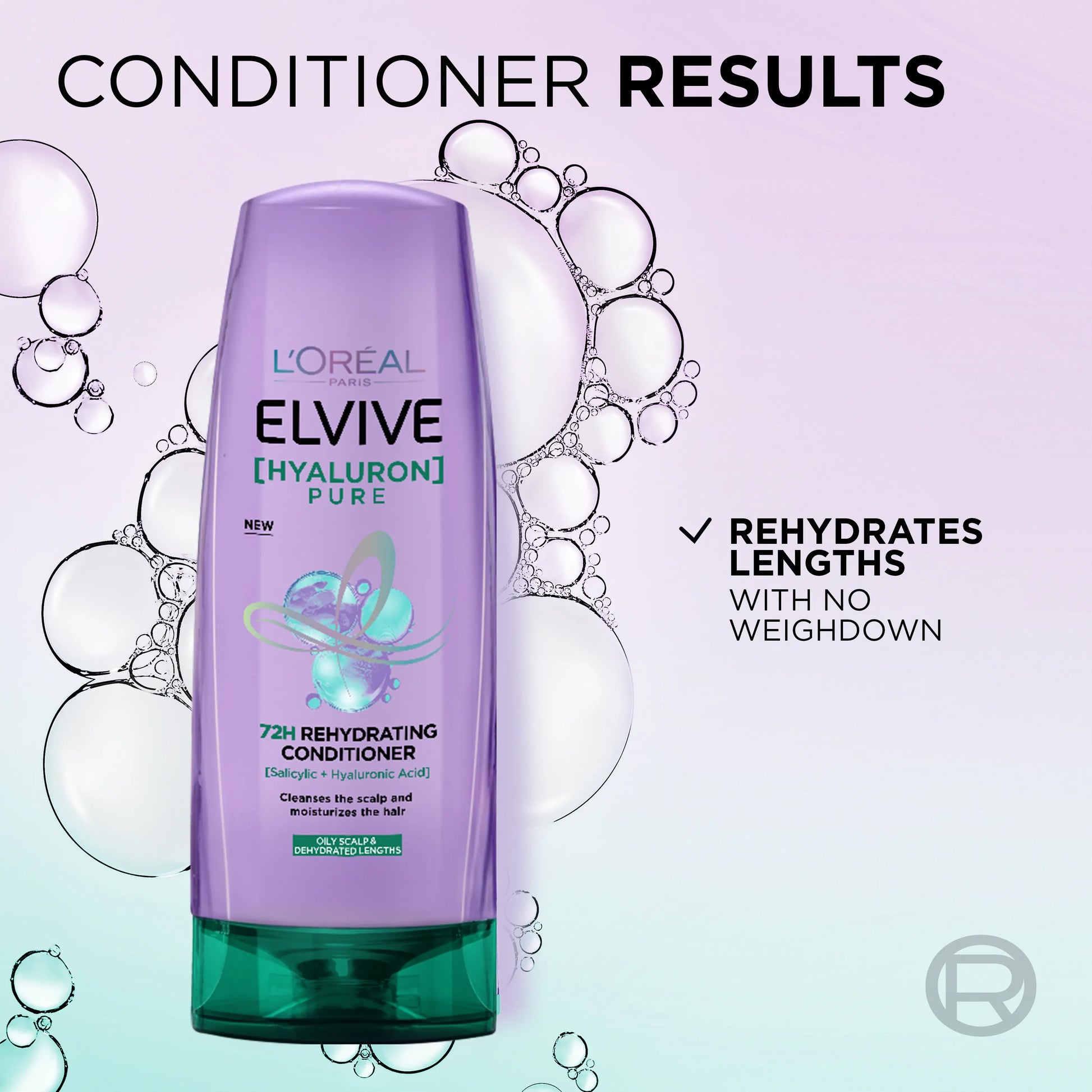 LOreal Paris Elvive Hyaluron Pure Conditioner - 175ml