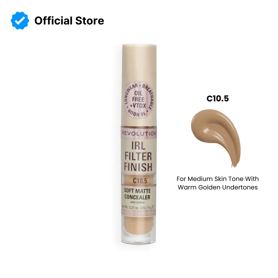 Makeup Revolution IRL Filter 16H Hydrating Full Coverage Concealer