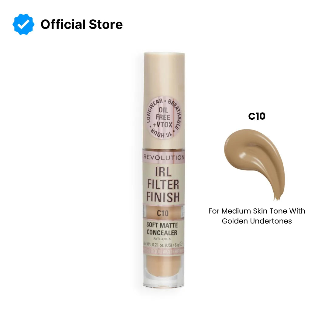 Makeup Revolution IRL Filter 16H Hydrating Full Coverage Concealer