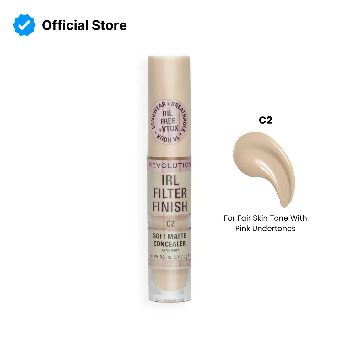 Makeup Revolution IRL Filter 16H Hydrating Full Coverage Concealer