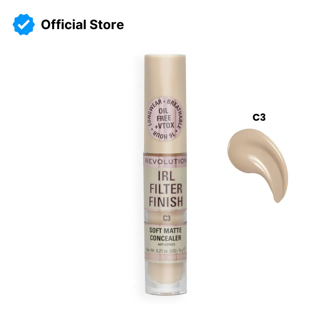 Makeup Revolution IRL Filter 16H Hydrating Full Coverage Concealer