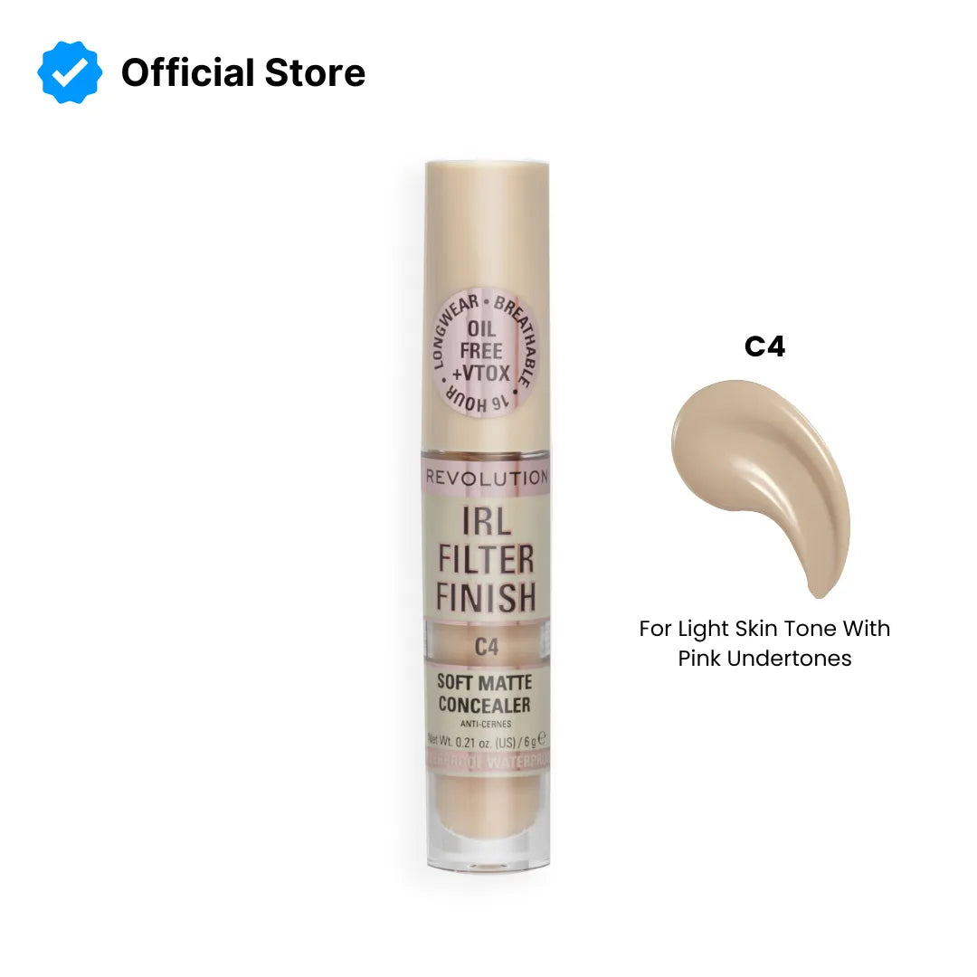 Makeup Revolution IRL Filter 16H Hydrating Full Coverage Concealer