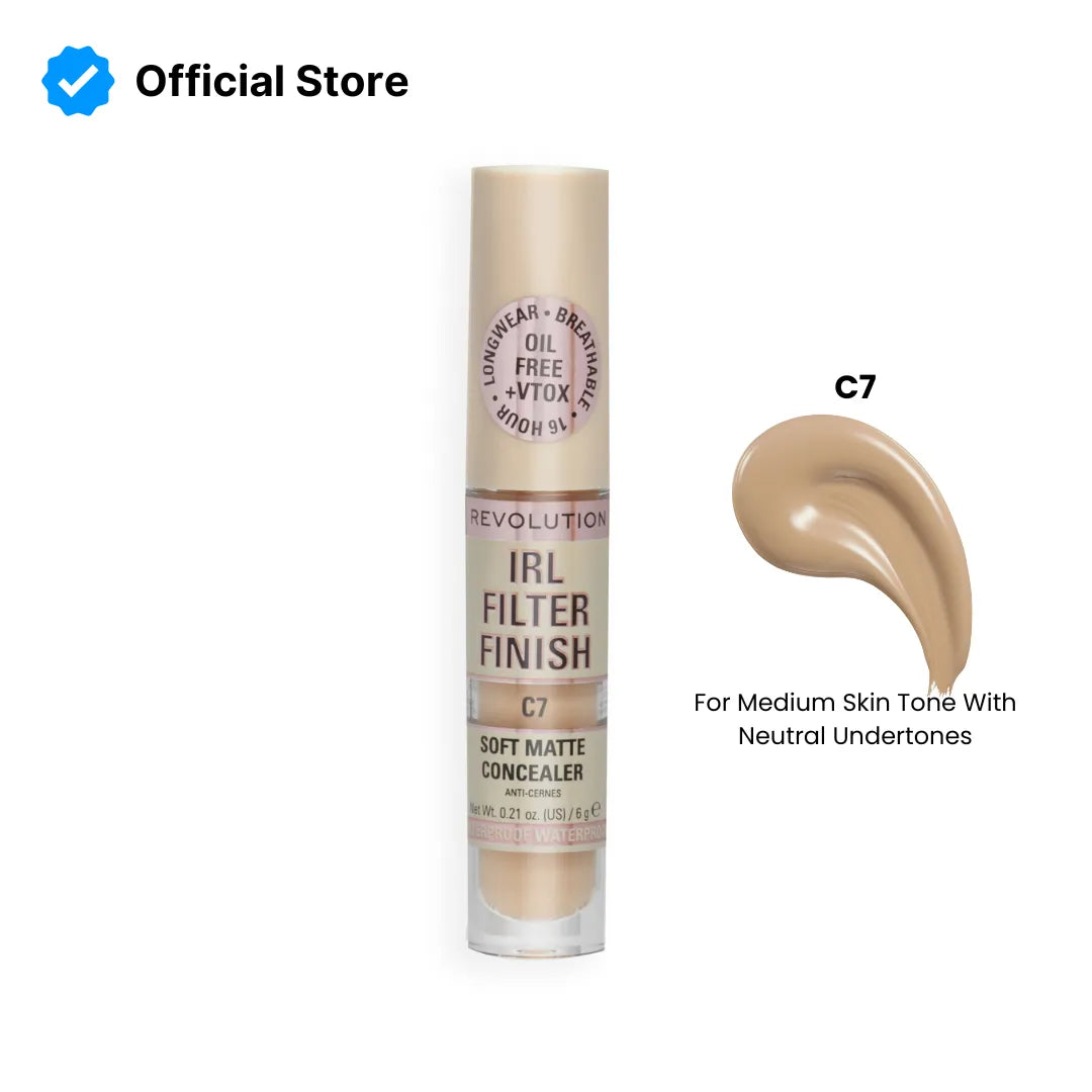 Makeup Revolution IRL Filter 16H Hydrating Full Coverage Concealer