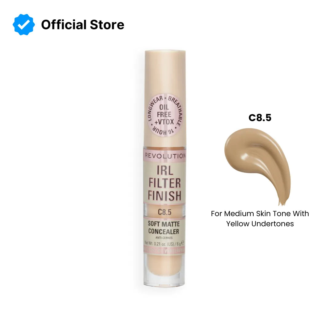 Makeup Revolution IRL Filter 16H Hydrating Full Coverage Concealer