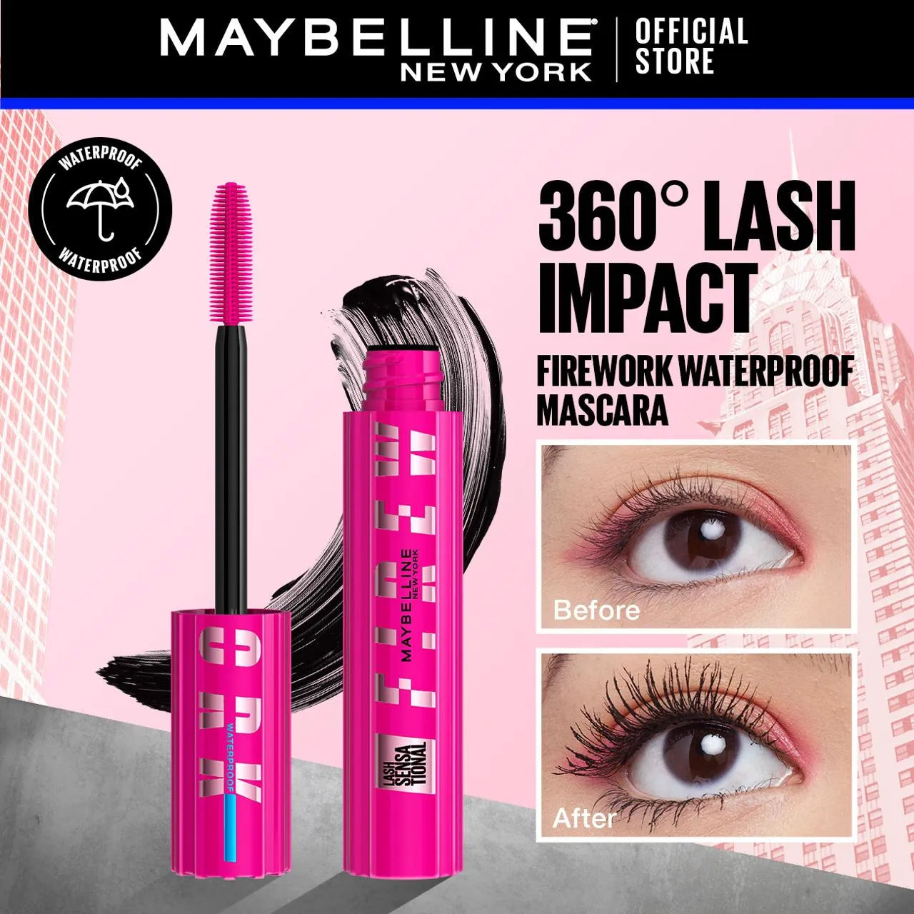Maybelline Lash Sensational Fireworks Waterproof Mascara