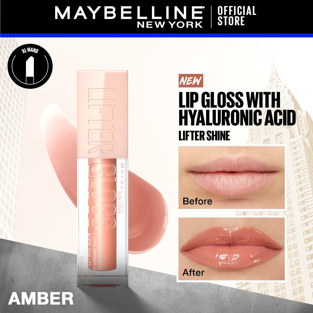 Maybelline Lifter Shine Lip Gloss with Hyaluronic Acid