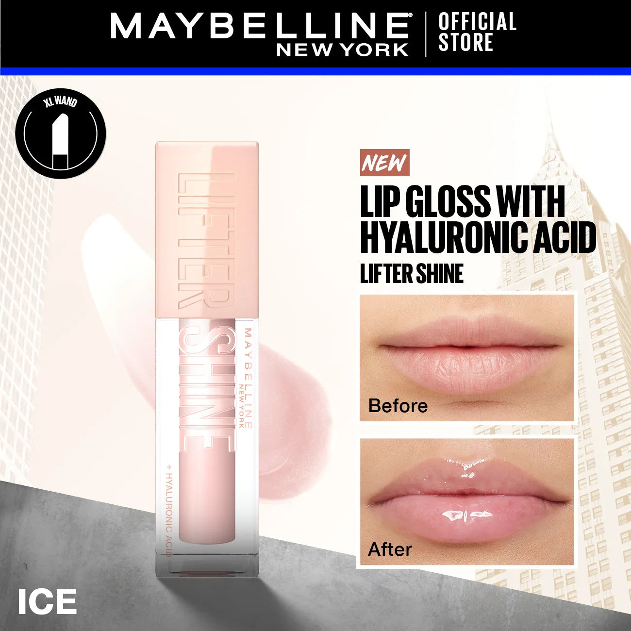 Maybelline Lifter Shine Lip Gloss with Hyaluronic Acid