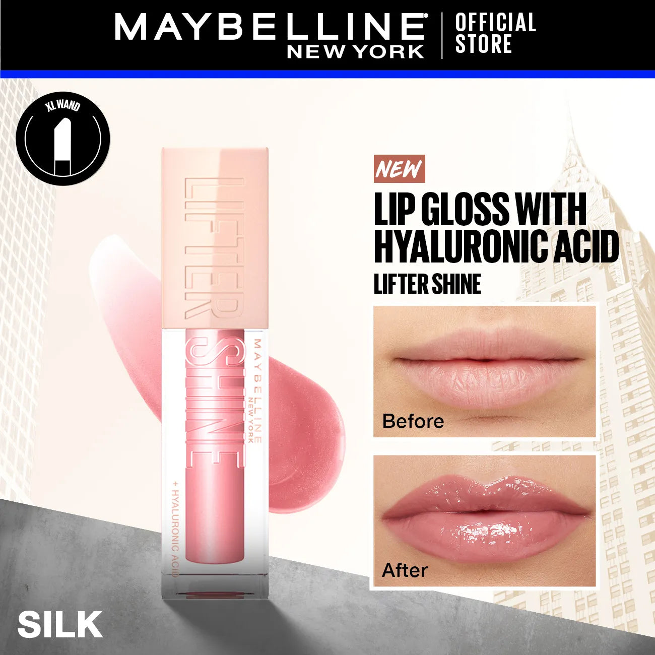 Maybelline Lifter Shine Lip Gloss with Hyaluronic Acid
