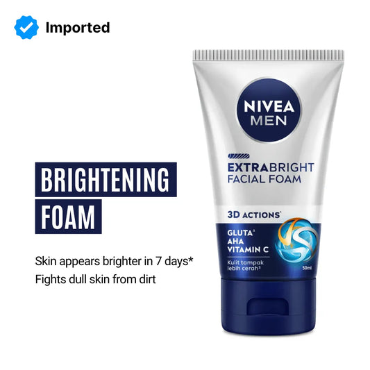 Nivea Men Extra Bright Facial Foam - 100ml