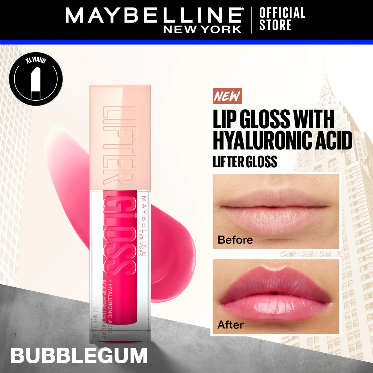 Maybelline Lifter Shine Lip Gloss with Hyaluronic Acid