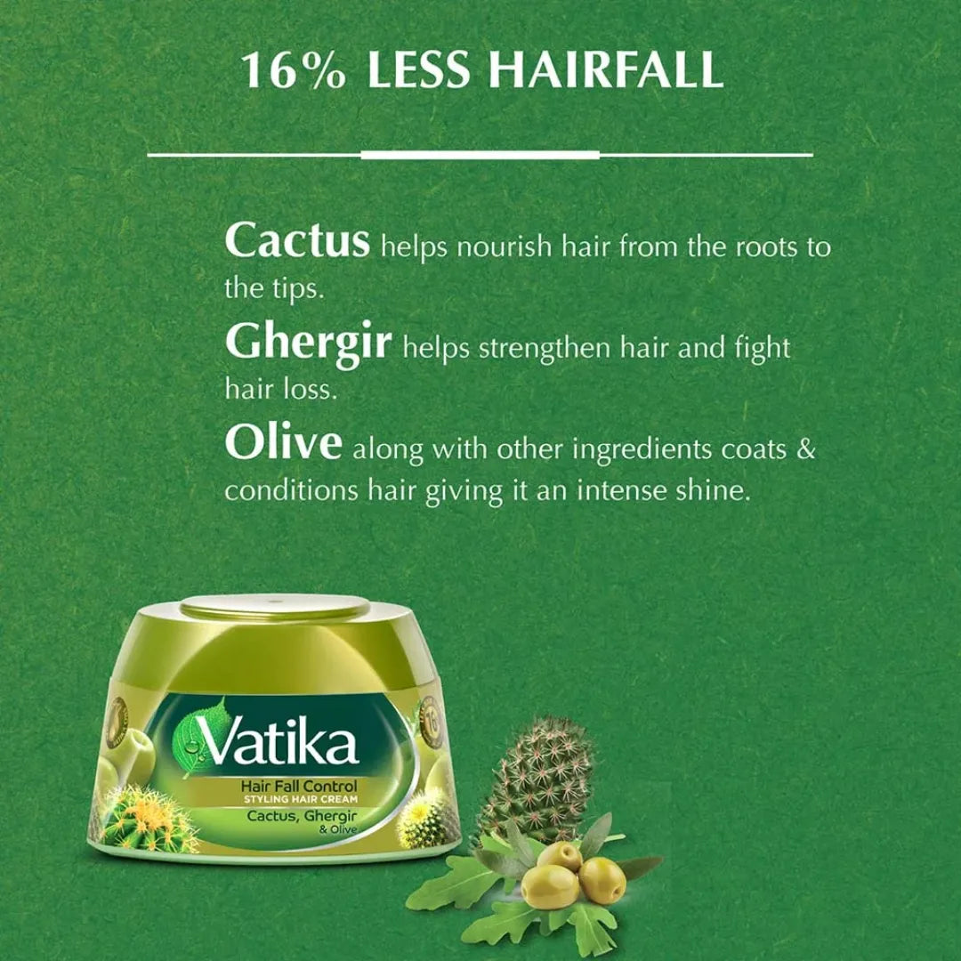 Vatika Hair Fall Control Styling Hair Cream - 70ml