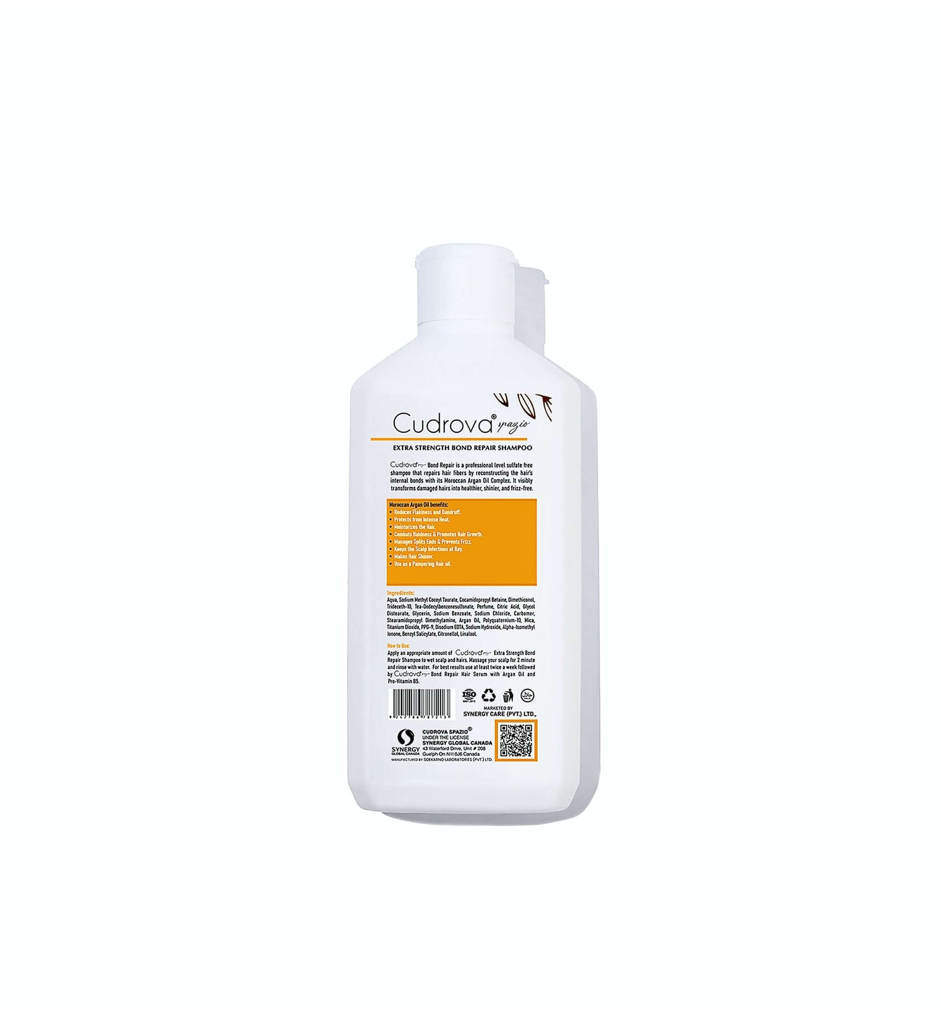 Cudrova Spazio Bond Repair Shampoo Sulfate, silicone & paraben Free For All Hair Types