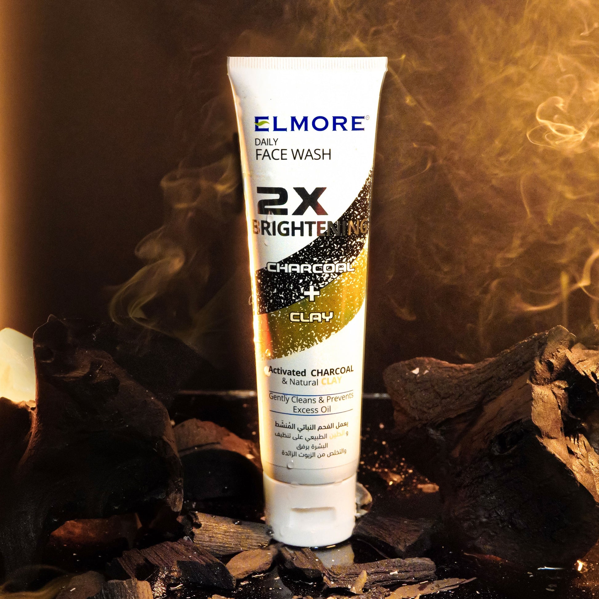 Elmore Charcoal + Clay Face Wash for deep cleansing and whitening