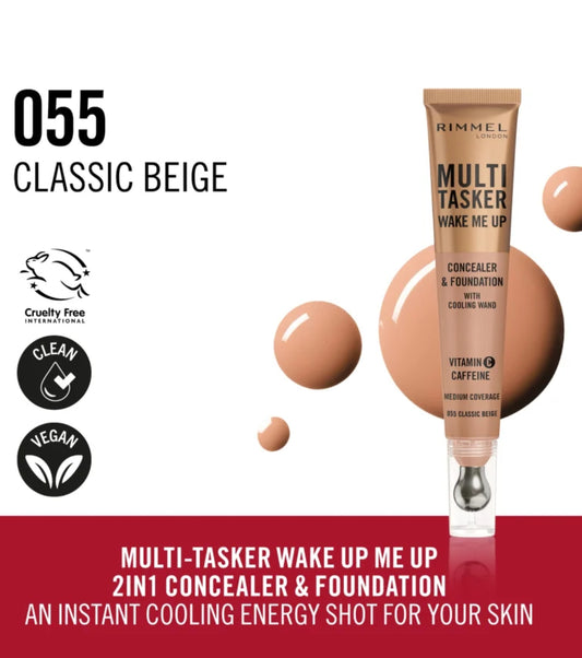 Rimmel London Concealer Multi Tasker Wake Me Up -055 Classic beige