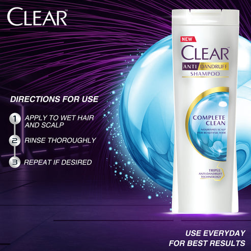 Clear Shampoo Complete Clean 185ml