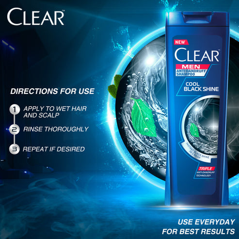 Clear Shampoo Black Shine 185ml