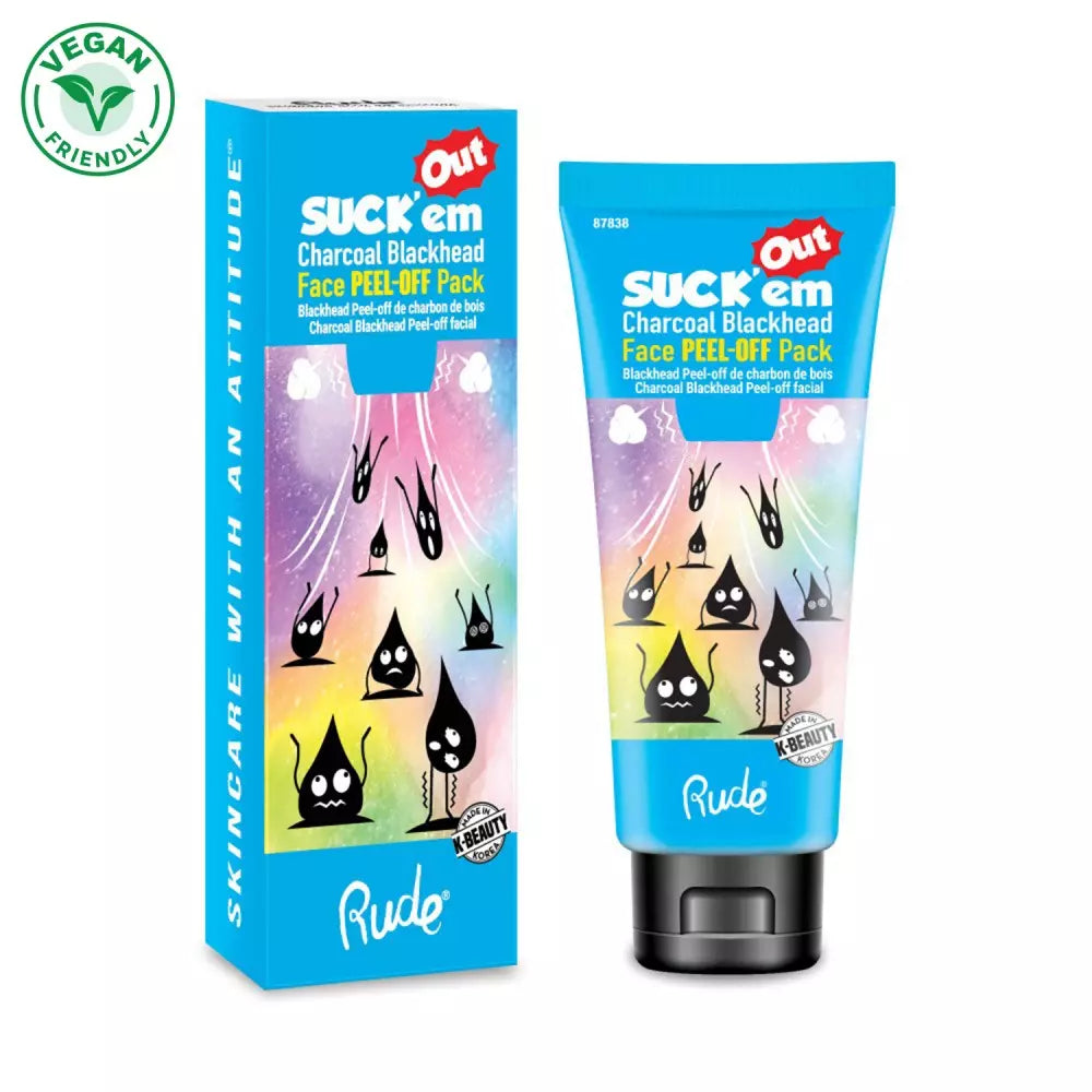 Rude Suck'em Out Charcoal Face Peel Off Pack