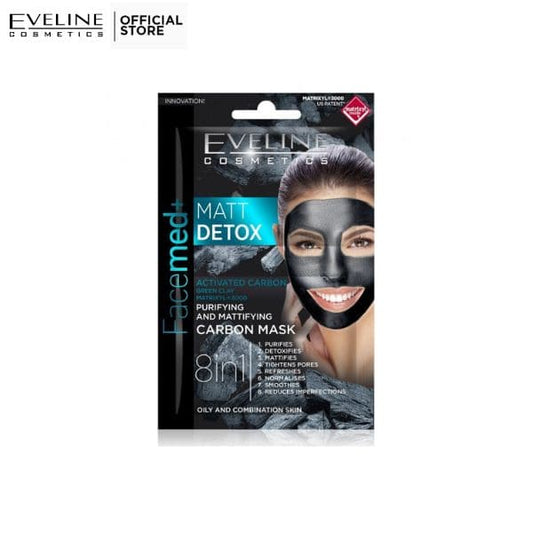 Eveline Facemed+ Carbon Matt Detox Mask - 2x5ml 