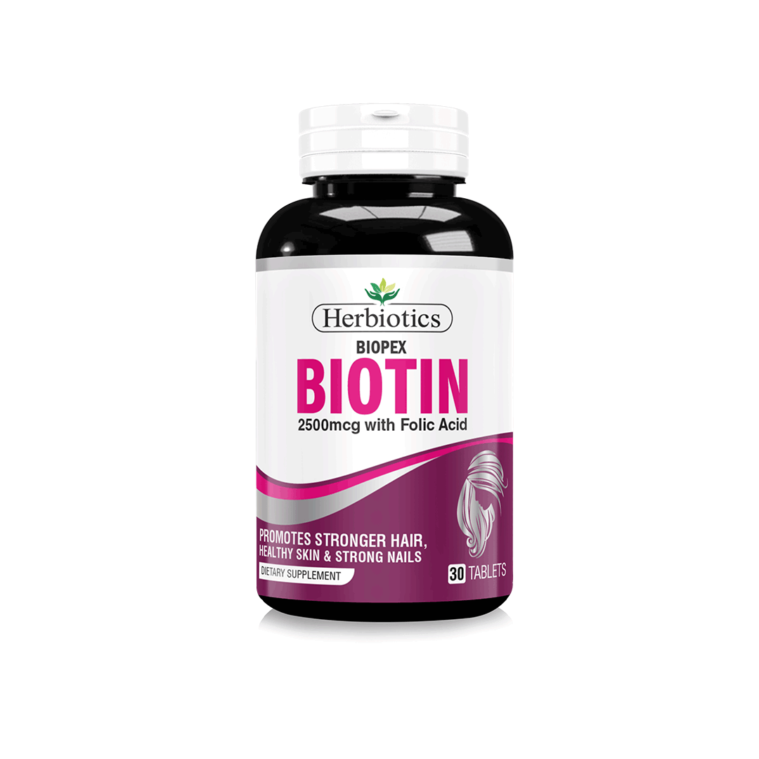 Herbiotics Biopex Biotin - 30 Tablets - Premium Health & Beauty from Herbiotics - Just Rs 950.00! Shop now at Cozmetica